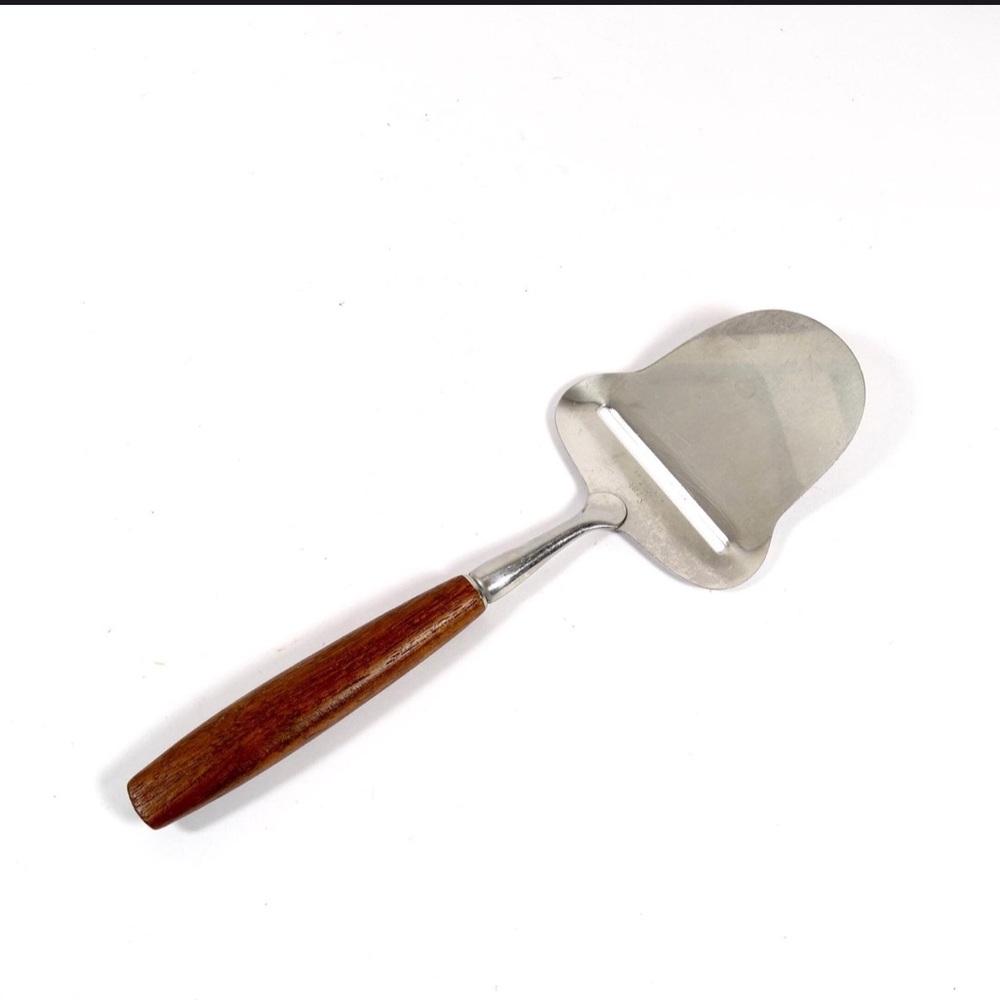Vintage J&F Stainless Cheese Slicer with Teak  Handle Sweden Made MCM